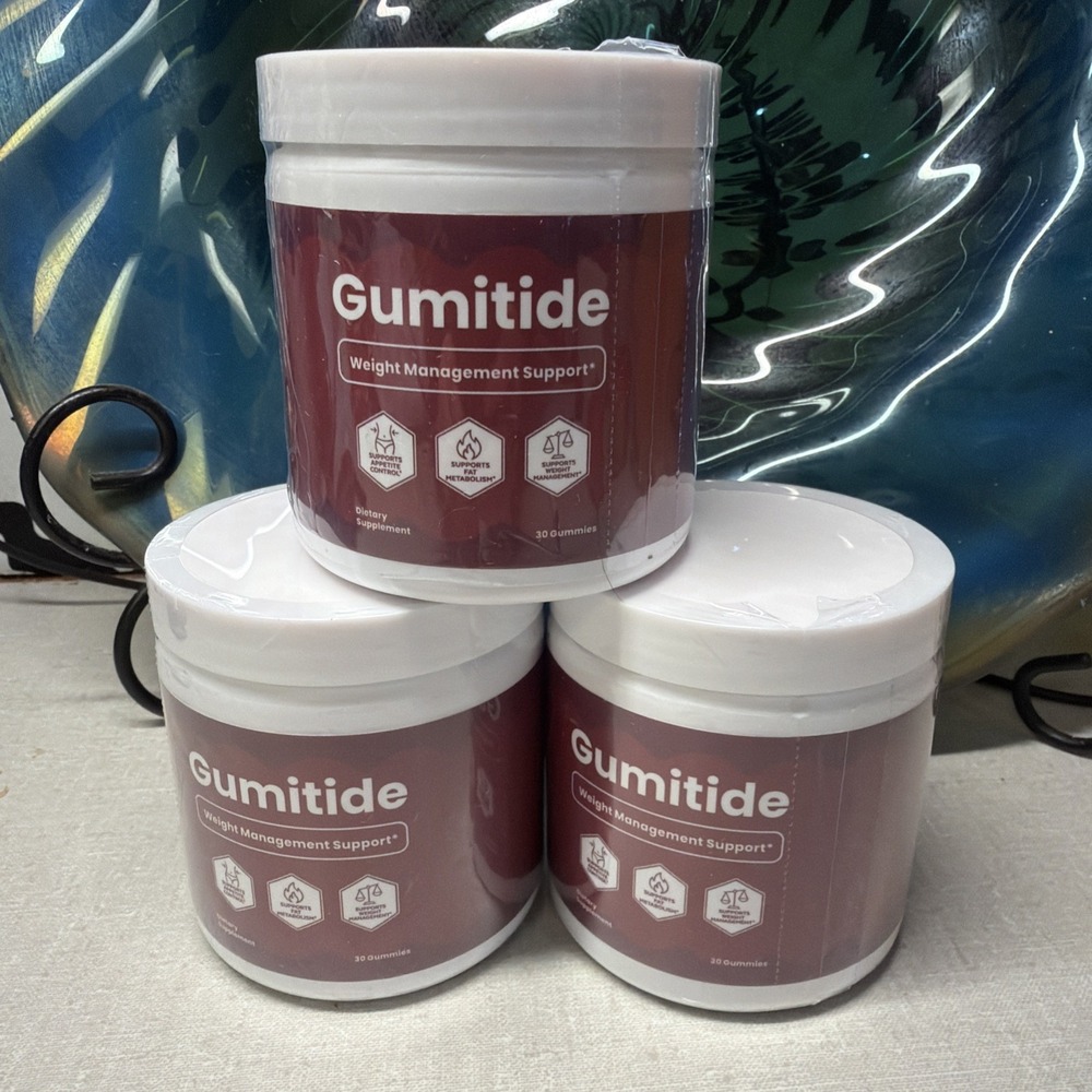 Gumitide Weight Management Gummies ACV + BHB 30 Ct Exp 05/2027 3 Containers